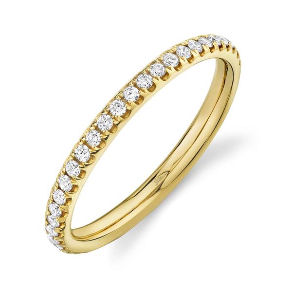 14K YG 1/5cttw Diamond Straight Band