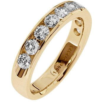 14K YG 1/10cttw Diamond Channel Band