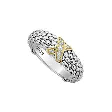 SS/18K Caviar Lux Dia X 6mm Ring By LAGOS Size 7 Main image