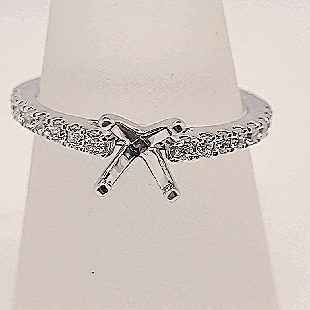 14K WG 1/3cttw Diamond Semi-Mount from Diamonds Forever of U.S.A. Inc