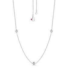 18K WG 3-STATION DIAMONDS BY THE INCH NECKLACE BY ROBERTO COIN Main image