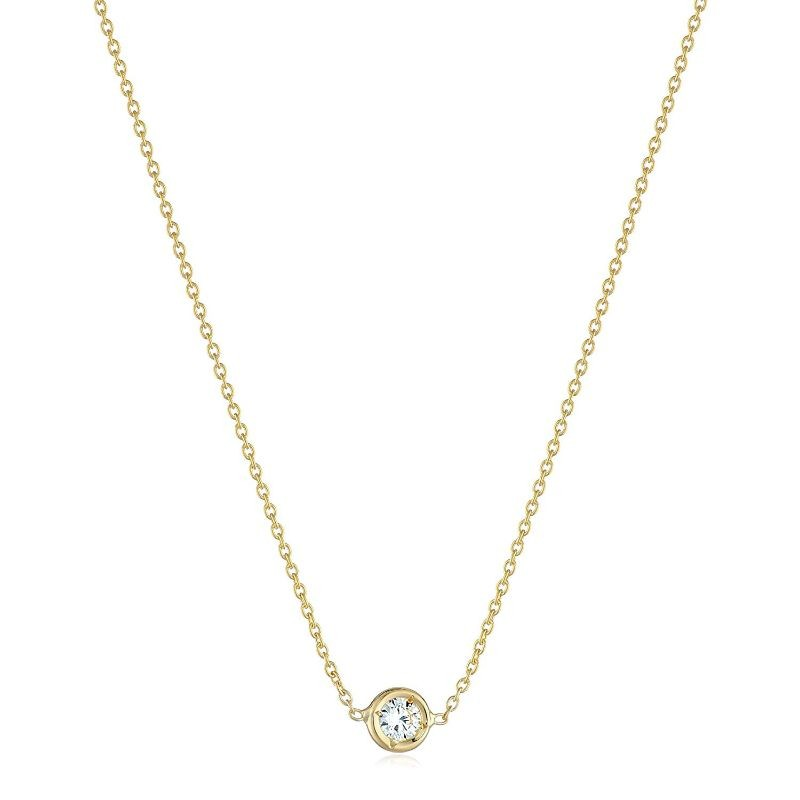 18K YG SINGLE DIAMONDS BY THE INCH NECKLACE BY ROBERTO COIN