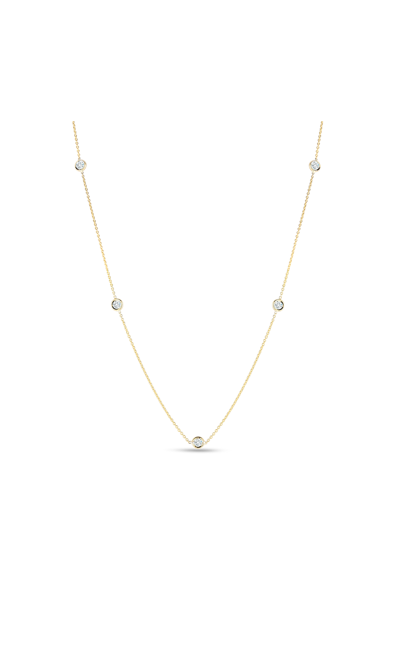 18K YG 5-Station Diamonds by the Inch Necklace by Roberto Coin