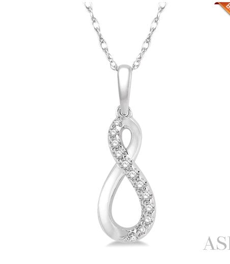 10k Wg .10cttw Diamond Infinity Petite Pendant Necklace Main image
