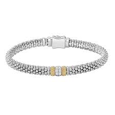 SS/18K Caviar Lux Diamond Single Station 6mm RP Bracelet by LAGOS Main image