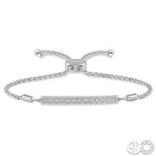 SS .06cttw Bar Lariat Bracelet Main image