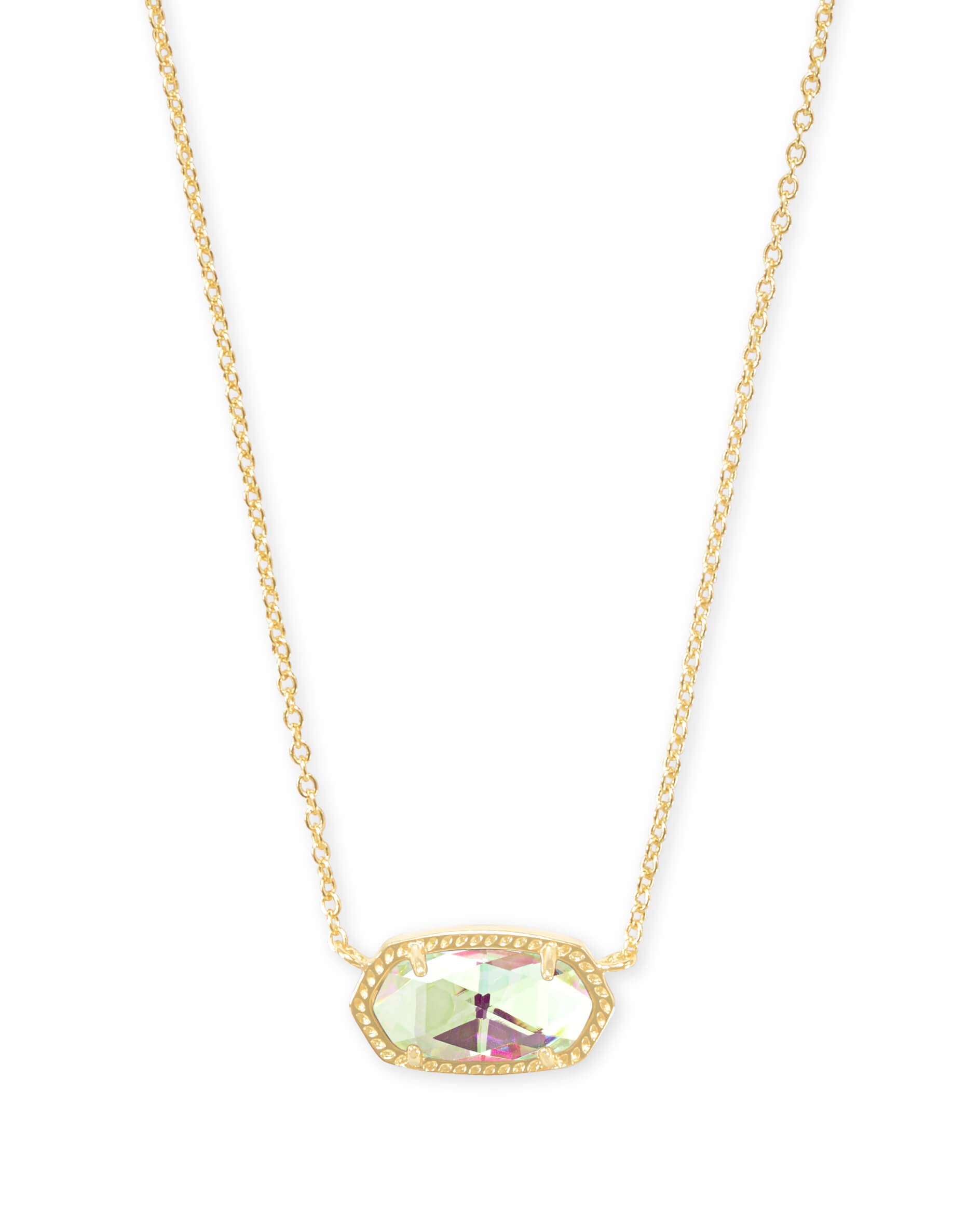 Elisa Necklace in gold with Dichroic Glass by Kendra Scott (gold plated over brass) Main image