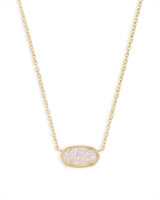 Elisa Necklace in Iridescent Drusy by Kendra Scott (gold plated over brass) Main image