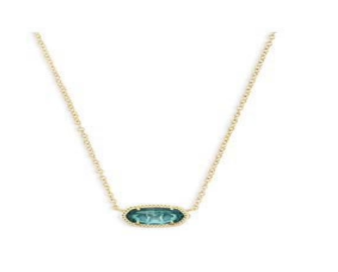 Elisa Short Pendant in Gold London Blue by Kendra Scott (plated over brass) Main image
