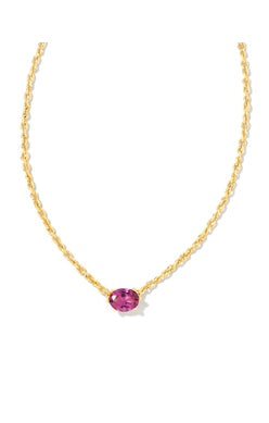 Cailin Pendant Necklace in Gold Metal & Purple Crystal by Kendra Scott (plated over brass)
