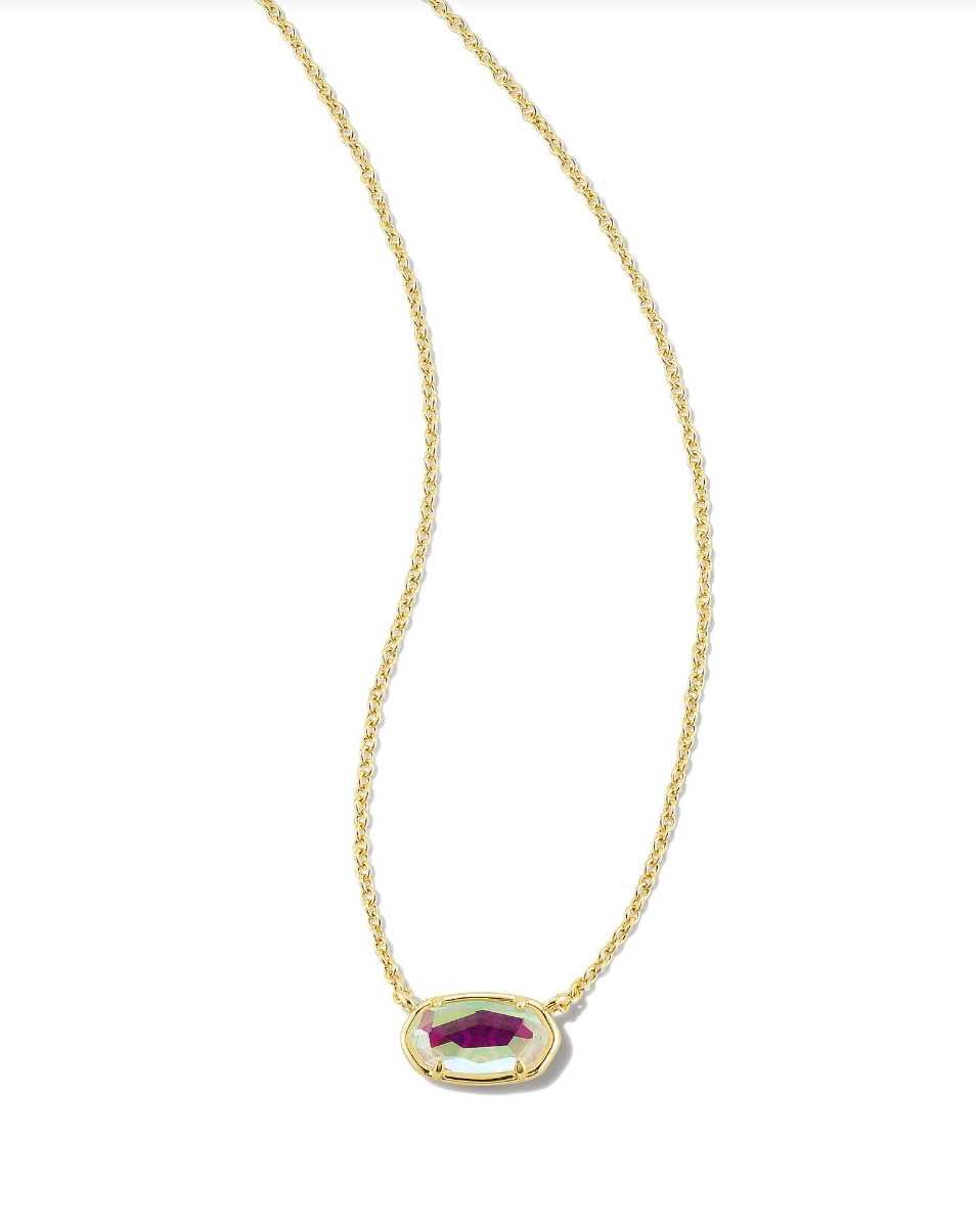 Grayson Gold Short Pendant in Dichroic Glass by Kendra Scott  (plated over brass) Main image