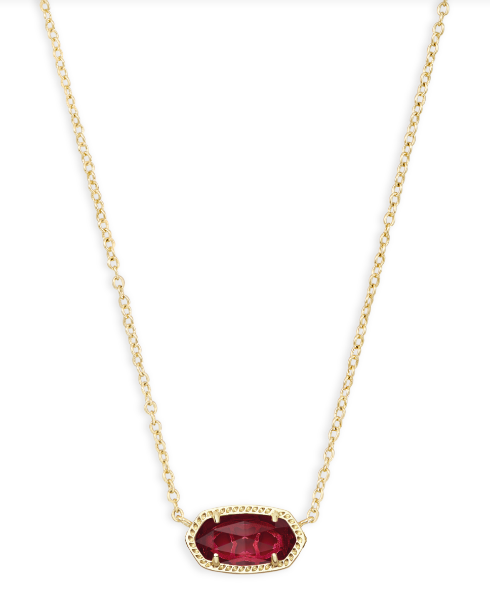Elisa Short Pendant in Gold Clear Berry by Kendra Scott (plated over brass) Main image