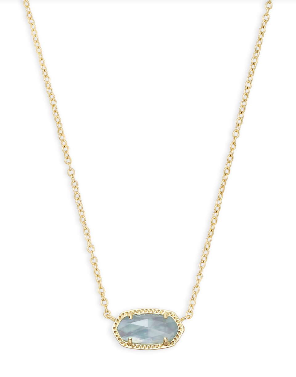 Elisa Short Pendant in Gold Light Blue Illusion by Kendra Scott (plated over brass) Main image