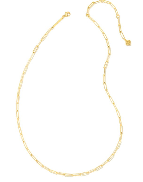 Courtney Gold Paperclip Necklace by Kendra Scott (plated over brass)