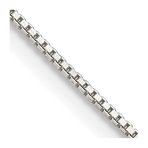 22" SS Rhodium-plated 1.75mm Box Chain Main image
