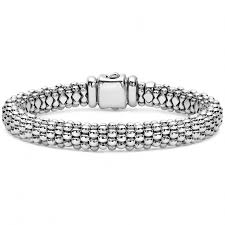 SS Signature Caviar Oval 9mm RP Bracelet by LAGOS