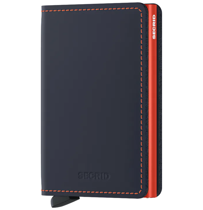 Slimwallet Matte Nightblue & Orange