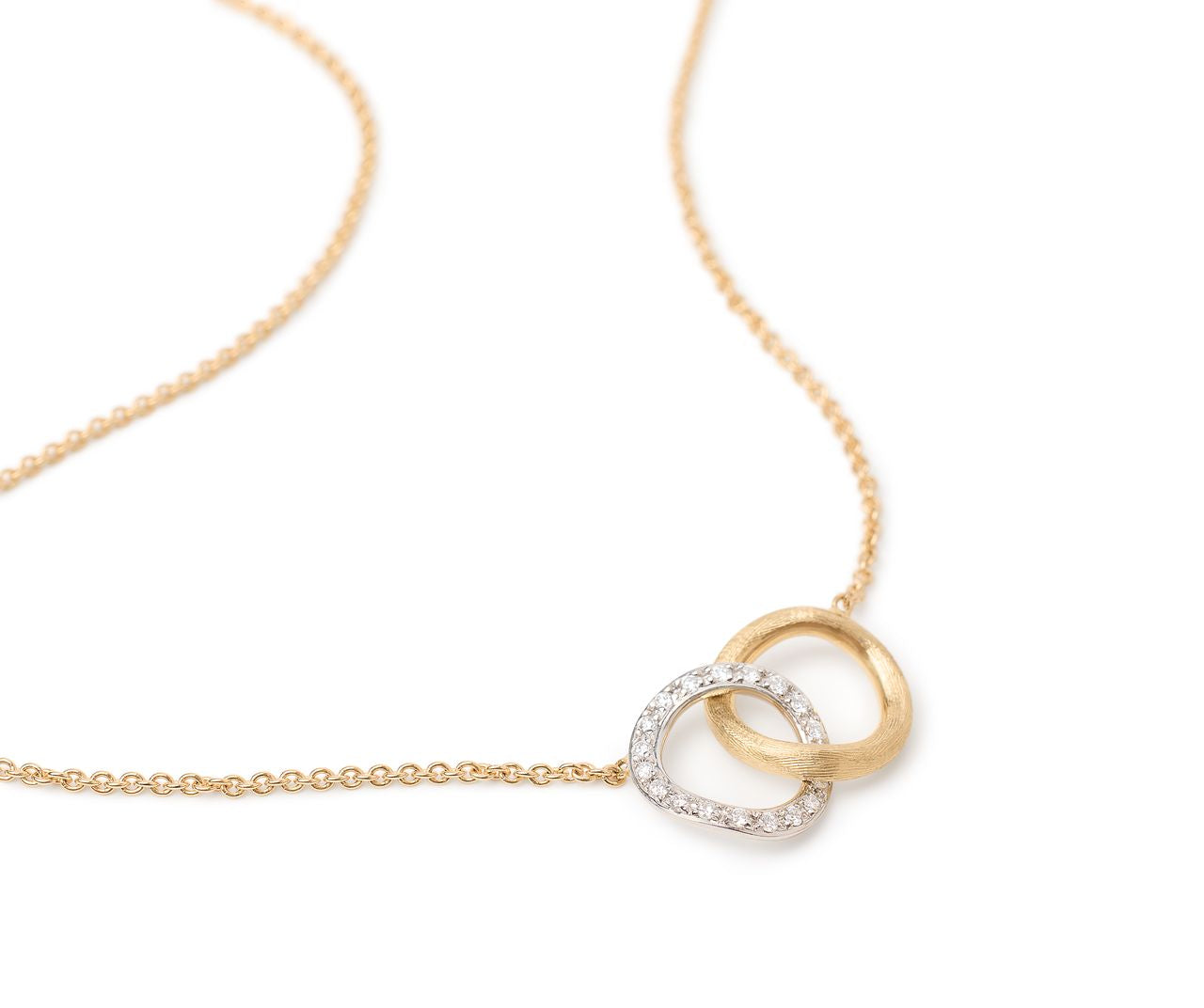 18K Y/WG Jaipur Link Diamond Pave Pendant by Marco Bicego