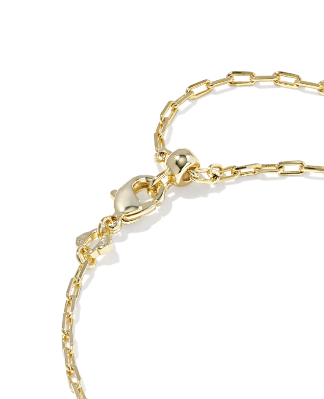 Gold Plated Abbie Medallion Chain Bracelet in Yellow Mix by Kendra Scott