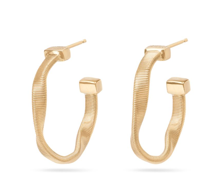 18K YG Marrakech Twisted Huggies by Marco Bicego