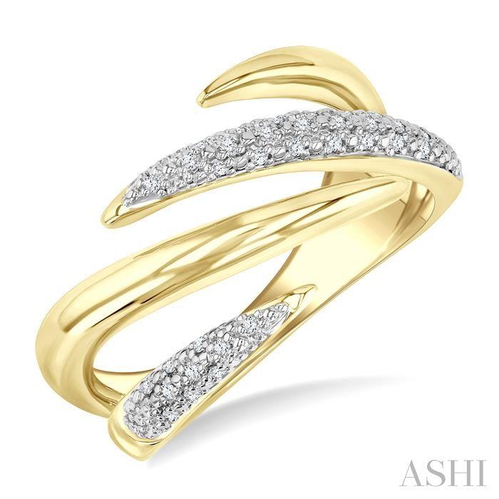 Sterling Silver Gold Vermeil Bold Spiral Diamond Fashion Ring