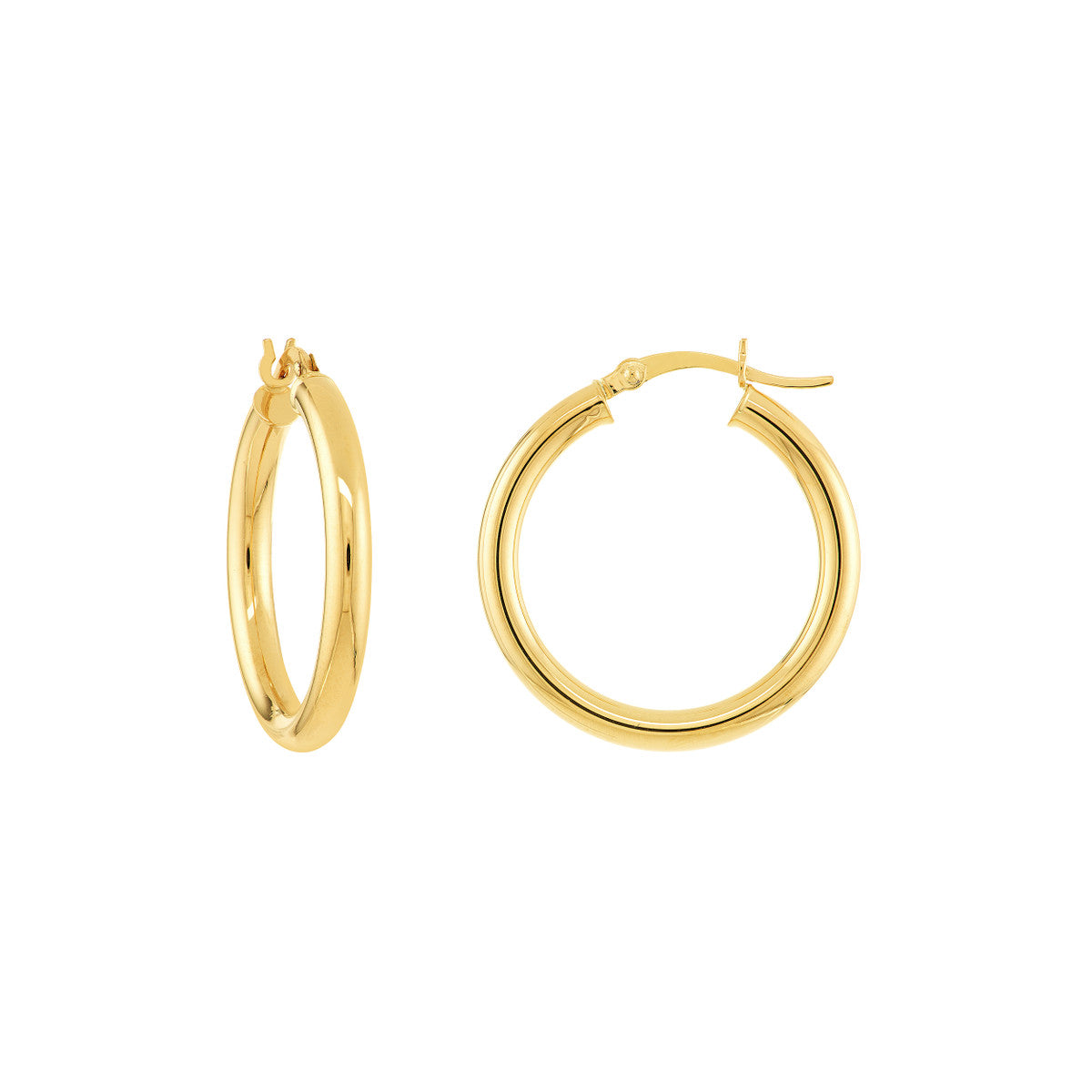10K YG 25mm Hoops