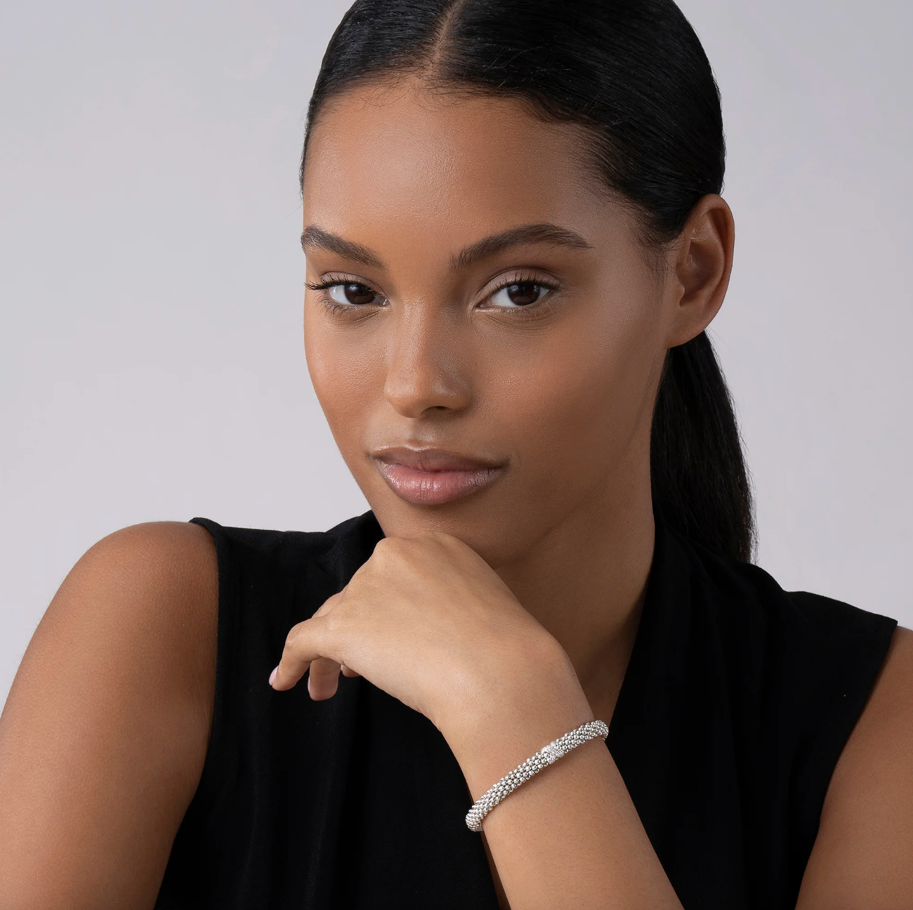 Sterling Silver Lux Diamond Single X 6mm Bracelet by LAGOS