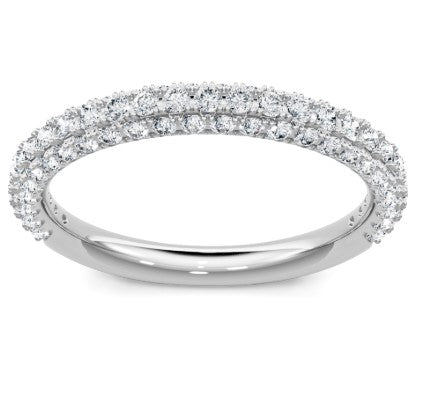 14K WG 5/8cttw Diamond 3-Sided Pave Band by Imagine Bridal