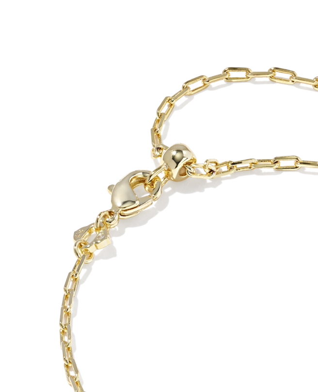 Gold Plated Abbie Medallion Chain Bracelet in Pink Mix by Kendra Scott Main image