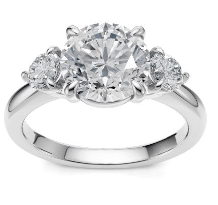 14K WG Round Diamond 3-Stone Semi-Mount by Imagine Bridal Main image