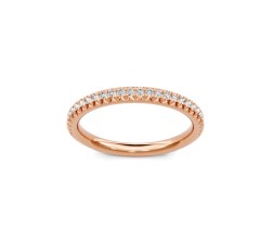 14K RG 1/4cttw Diamond Pave Band
