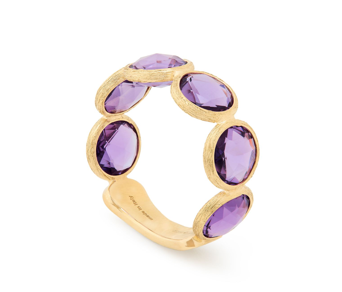 18K Yellow Gold Jaipur Bezel Set Amethyst Band by Marco Bicego Main image