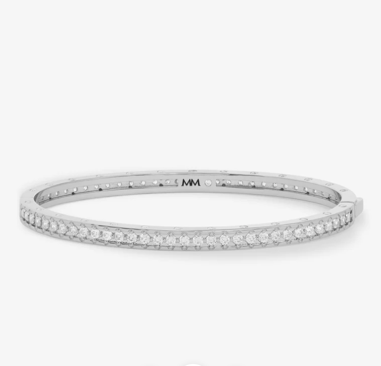 Sterling Silver Ashley Pave Cuff in white CZ by Melinda Maria Secondary image