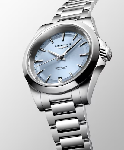 Longines Conquest 34mm Watch with Sunray Blue Dial