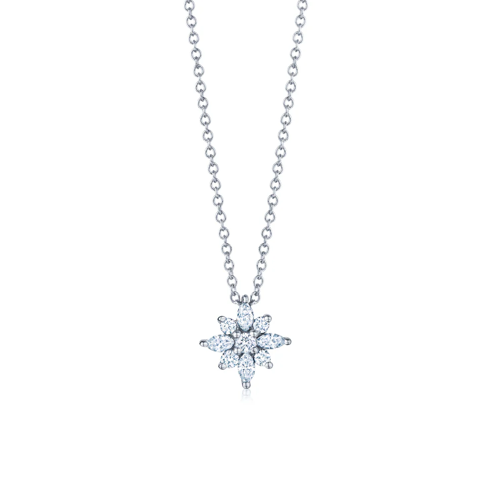 18K White Gold Petite Diamond Star Pendant Necklace by KWIAT Secondary image