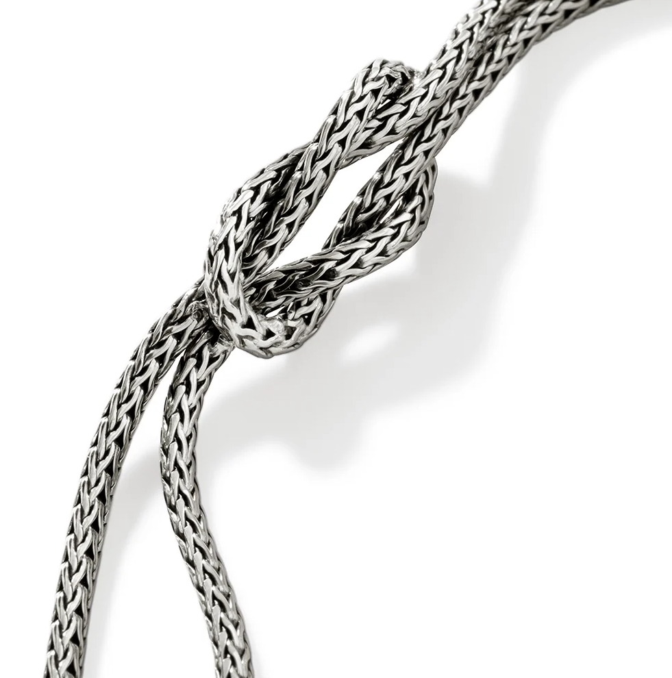Sterling Silver Love Knot 3.6mm Double Row Bracelet by John Hardy