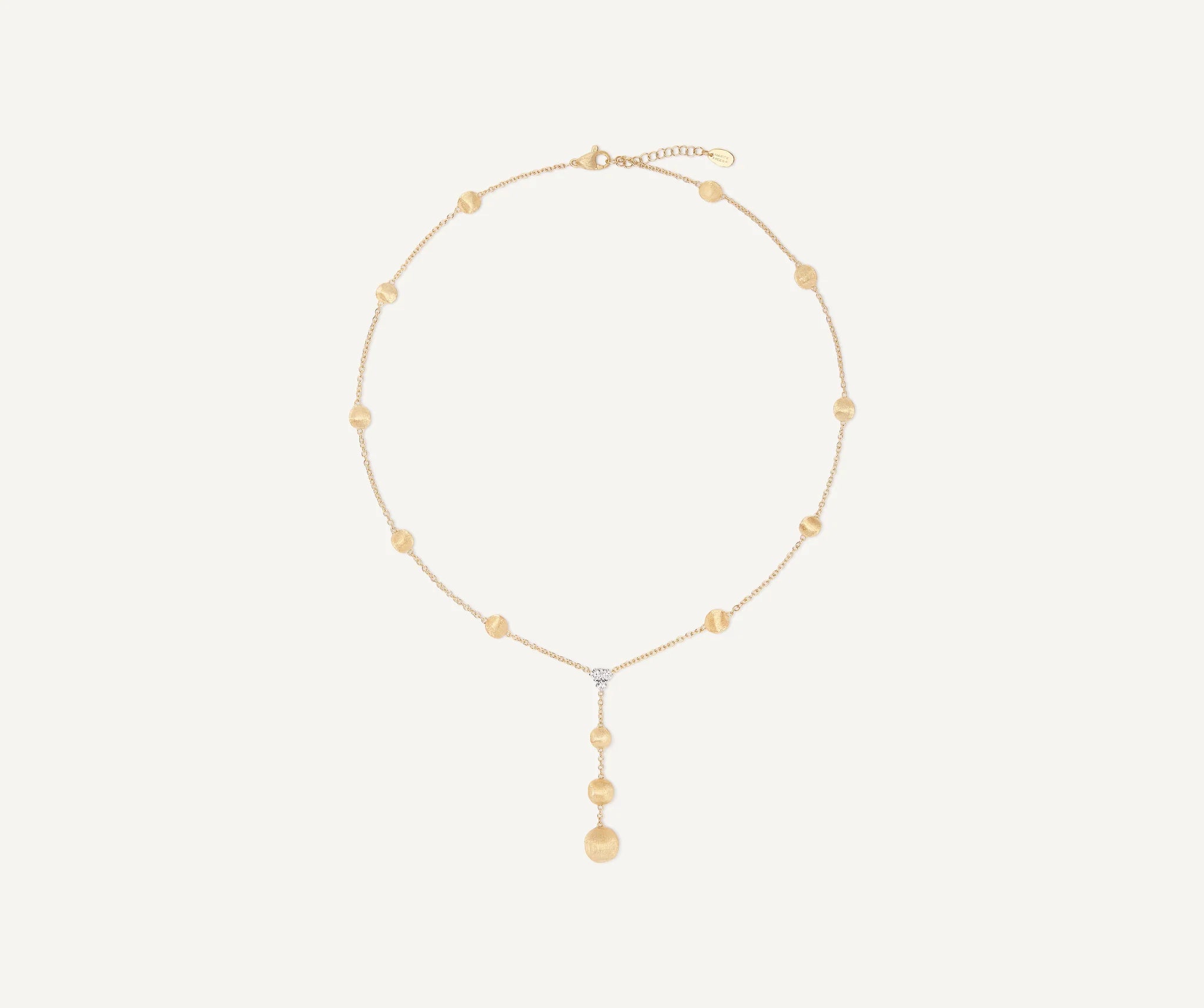 18K YG Africa Lariat Necklace with Diamonds by March Bicego