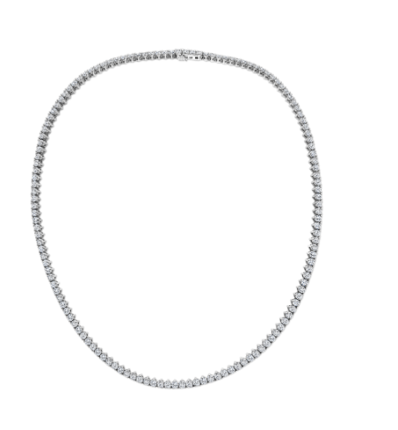 18K White Gold 19cttw Diamond Tennis Necklace Main image