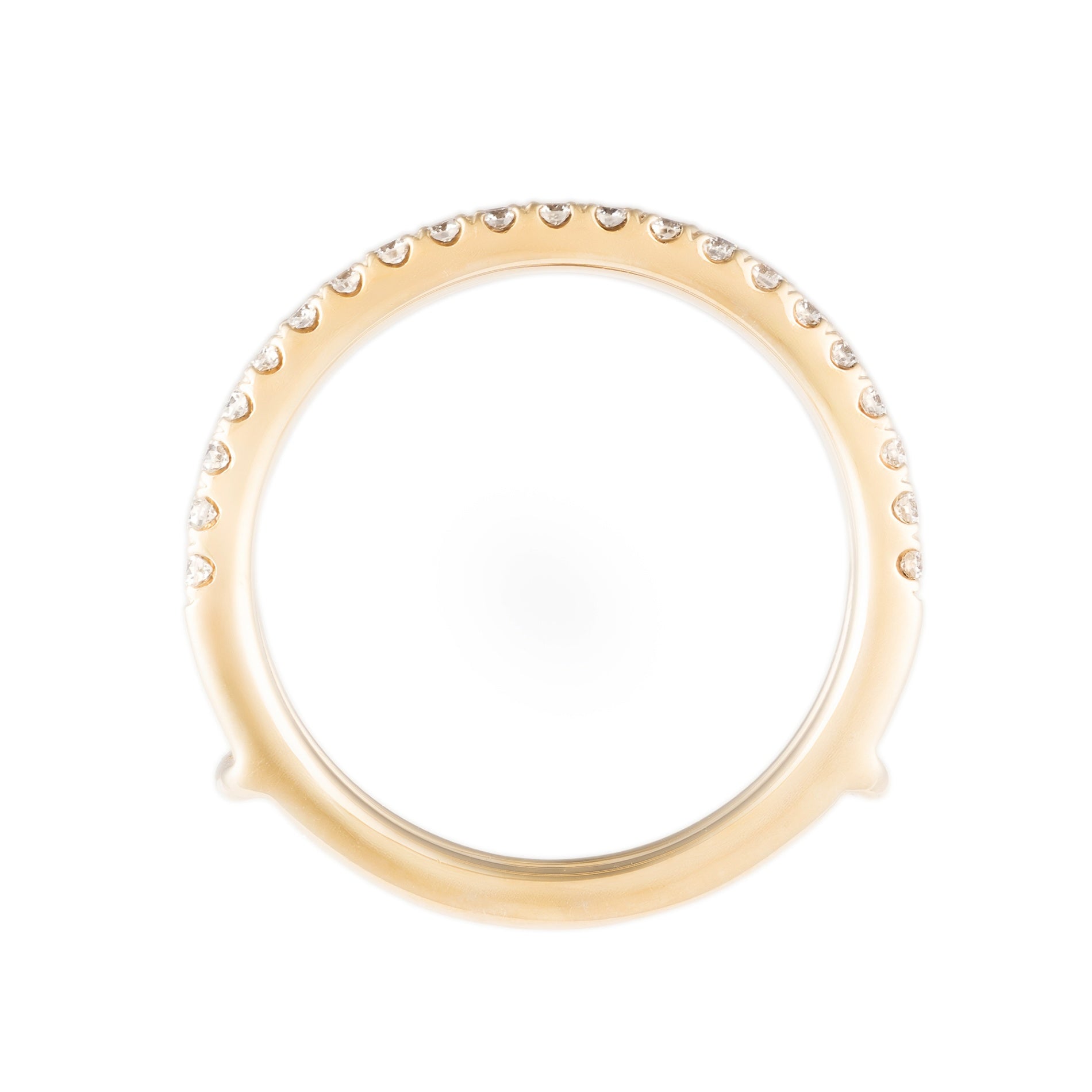 14K Yellow Gold 1/2cttw Diamond Straight Line Ring Guard