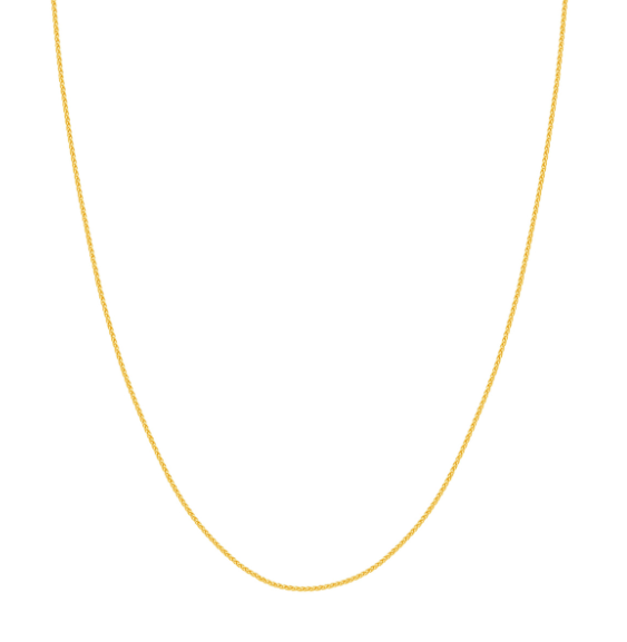 16" 10k Yg 1.05mm RD Wheat Chain w/ Lobster Clasp