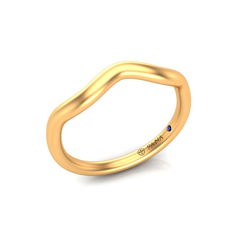 14K YG Polished Contour Band by Fana Main image