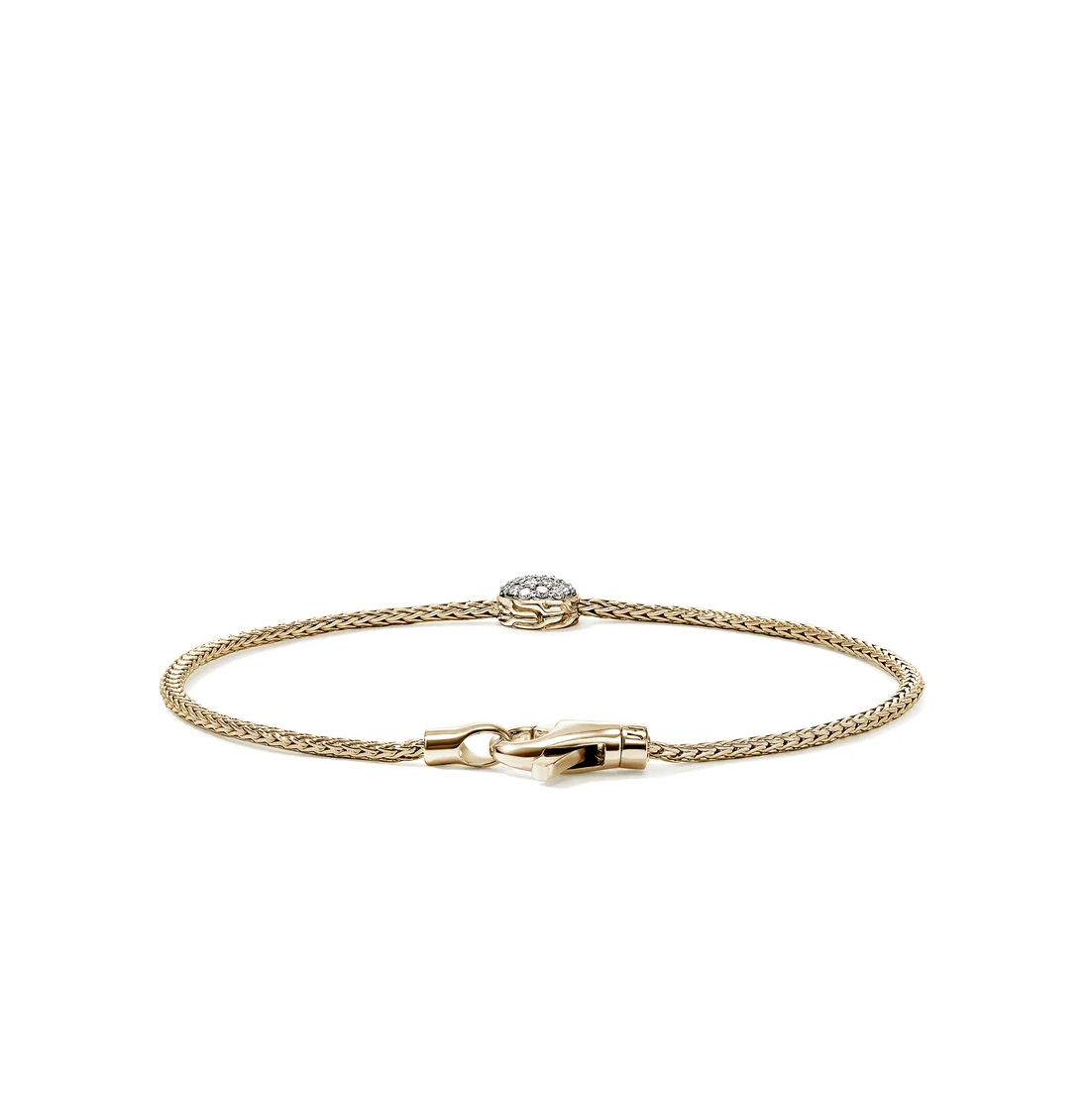 14K Yellow Gold Essential Diamond Pave Bracelet by John Hardy