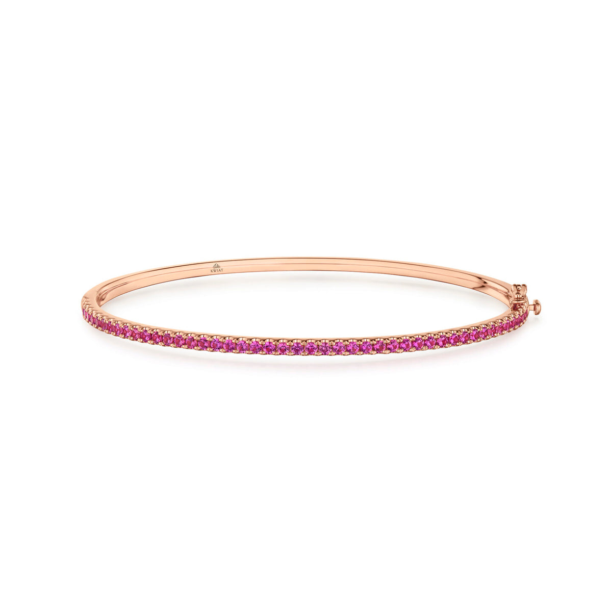 18K Rose Gold 2.10mm Pink Sapphire Stackable Bangle Bracelet by KWIAT Main image