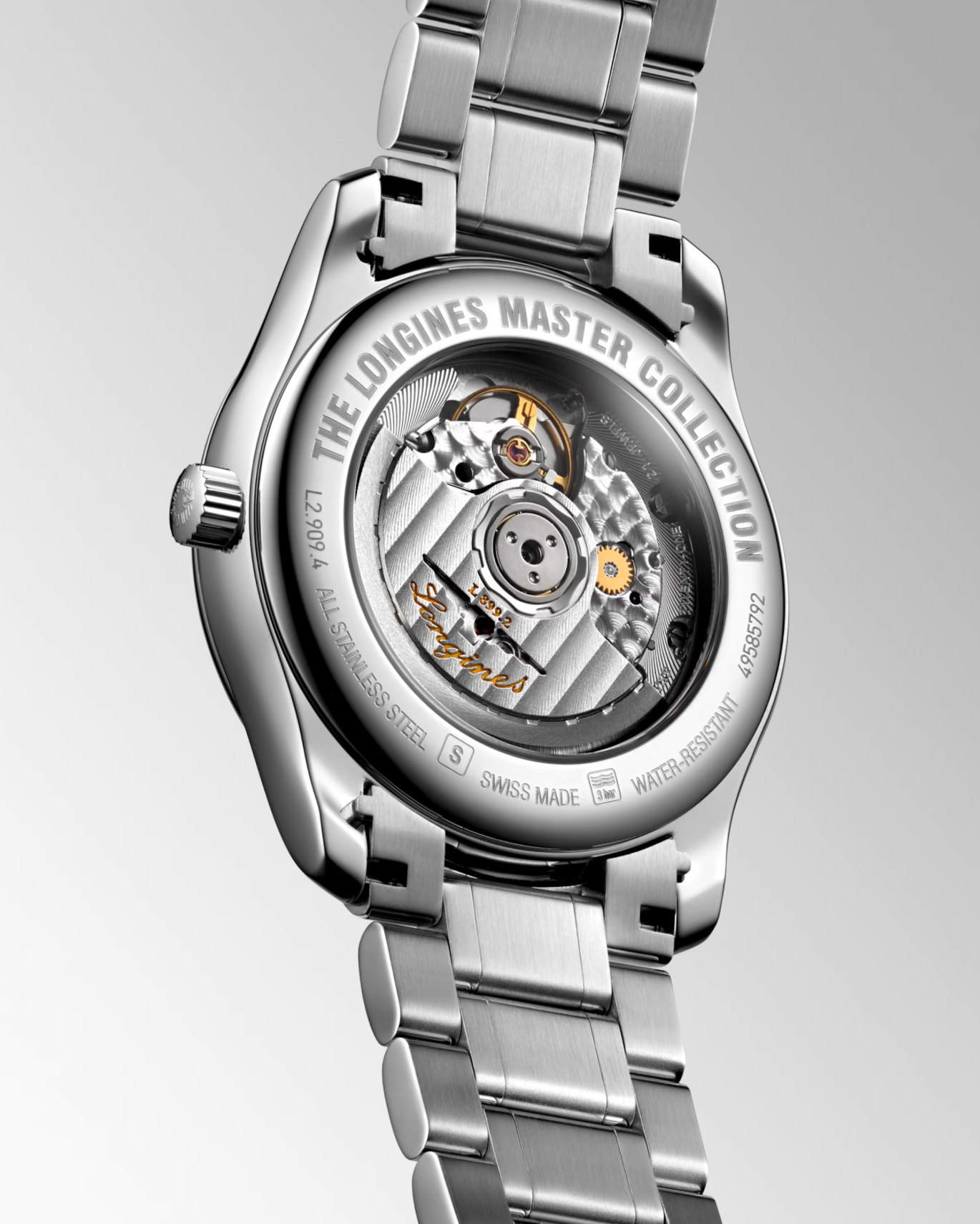 Longines Master Stainless Steel 40mm Moonphase Watch in Sunray Blue