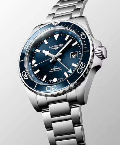 Longines HydroConquest GMT 43mm Watch with Sunray Blue Dial