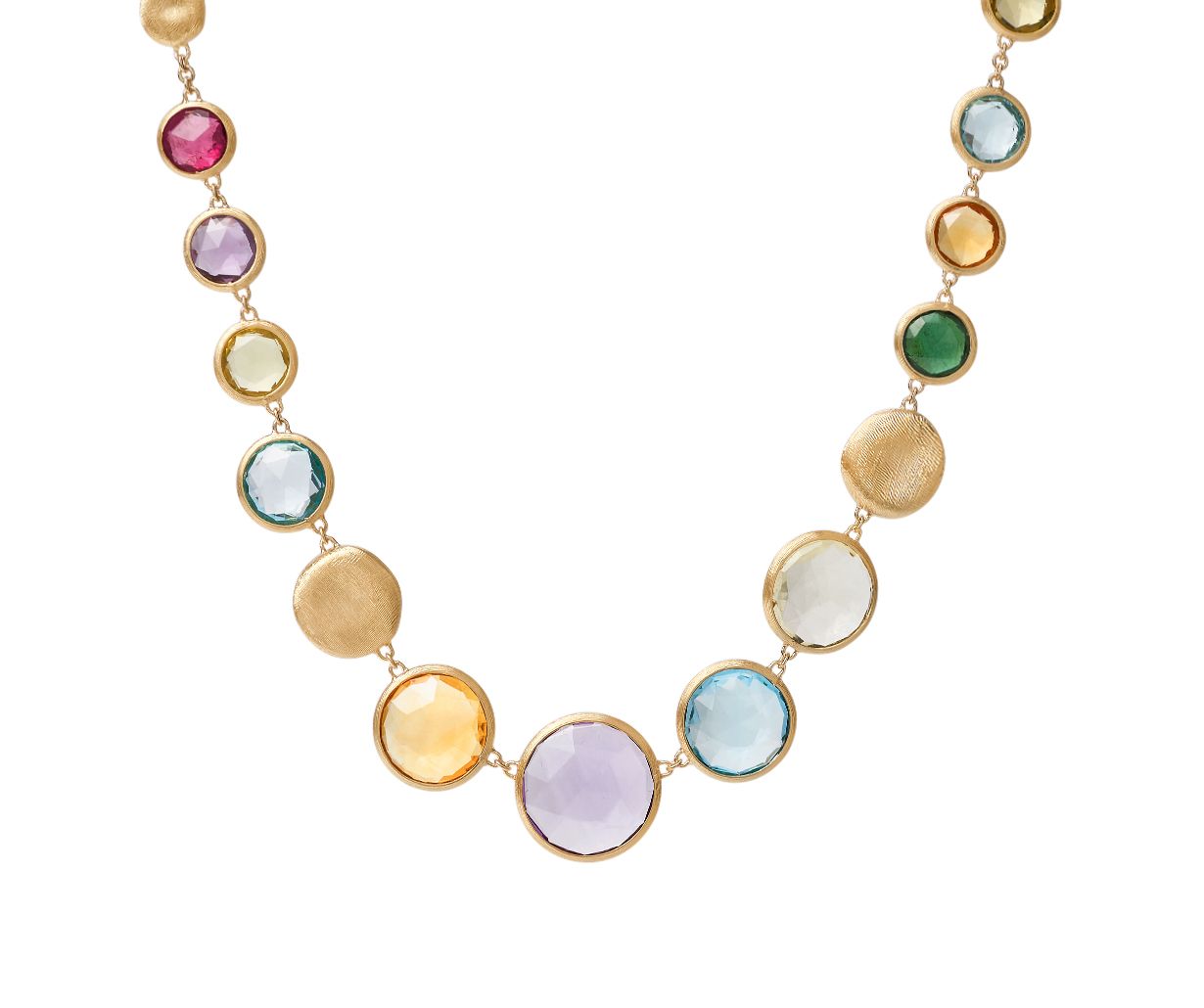 18K YG Jaipur Color Semi-Precious Graduated Gemstone Collar by Marco Bicego