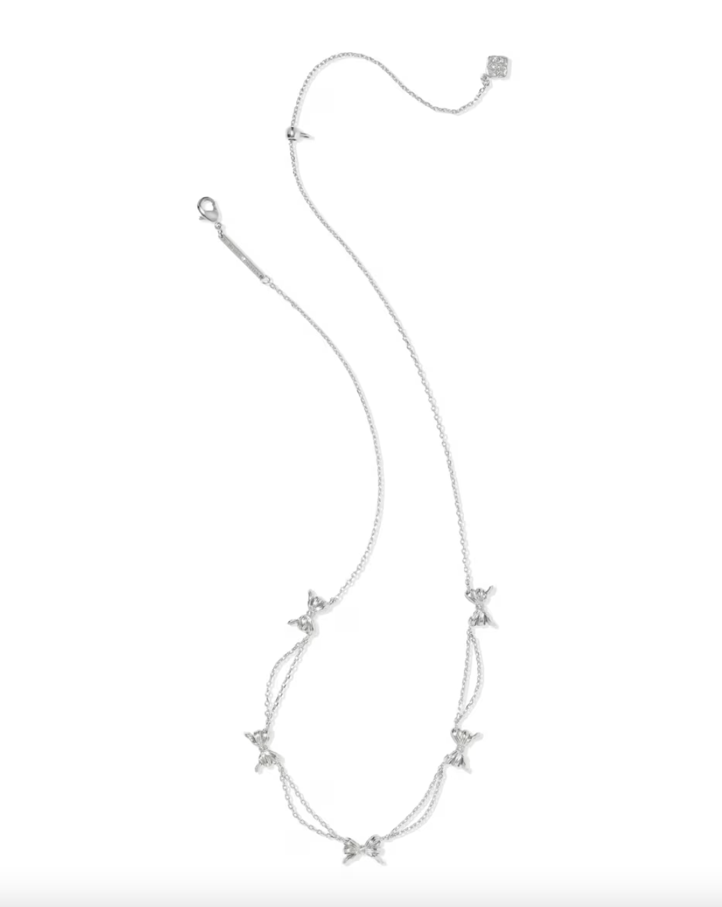 Rhodium Plated Bow Strand Necklace by Kendra Scott
