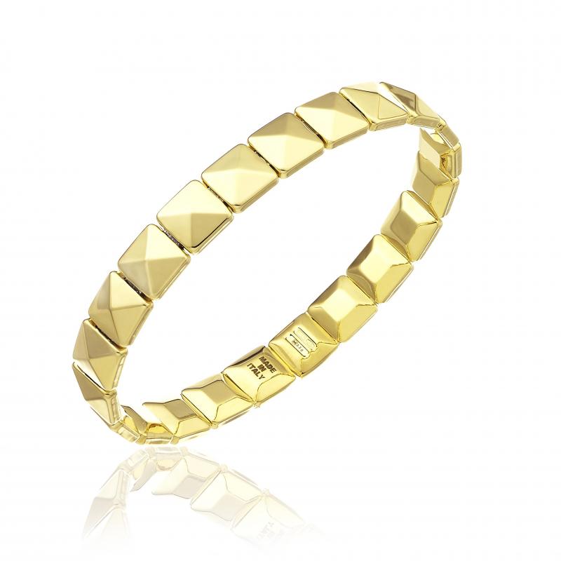 18K YG "Armillas" Stud Design Bangle Bracelet by Chimento