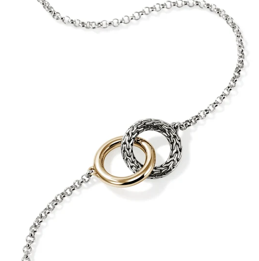 Sterling Silver & 14K Yellow Gold Essentials Interlocking Link Pendant by John Hardy