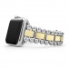 Stainless Steel and 18K Gold Smart Caviar 38mm Link Watchband by Lagos